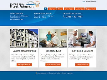 Webseite zahnarzt dr fuhrmann
